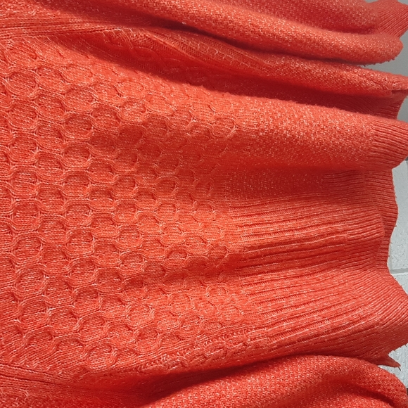 Women's Oversized Bright Orange Cabi sweater Size S - Picture 2 of 5